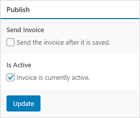 Invoice Form - Publish
